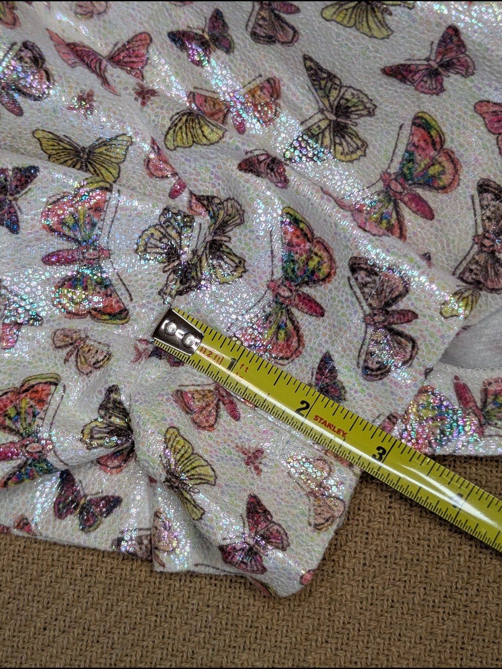 Queen of Sparkles Girls Shimmery Butterfly Patterned Skort - Picture 6 of 10